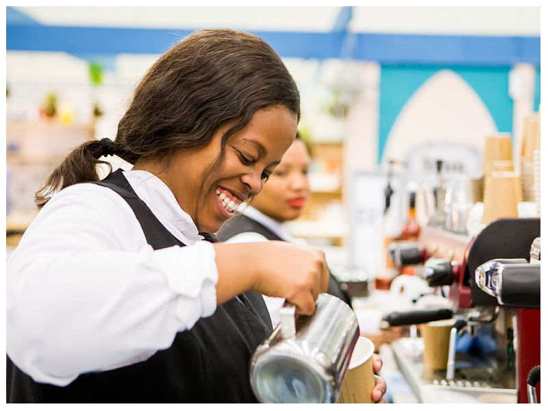 Our talented baristas keeping our visitors refreshed.